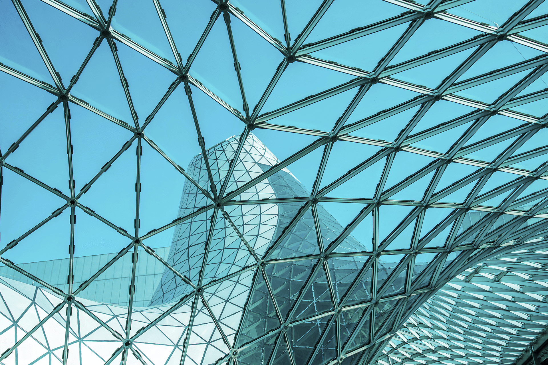 geometric technology pattern blue